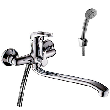 Смеситель ROSSINKA для ванны с S-образным поворотным изливом, див. с керам. Плас (B35-34)