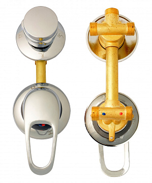 Смеситель для душевой кабины 3-х режимный 100 мм ERLIT вывод резьба 1/2 (2121025004)