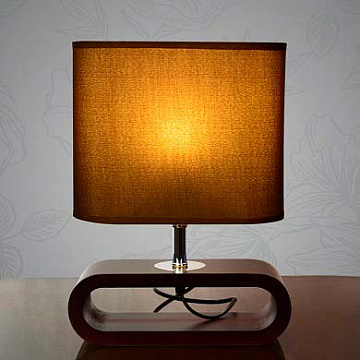 Настольная лампа РОСТОК 2402+826 венге/коричневый абажур h35 см 1x60W E27 DUO19