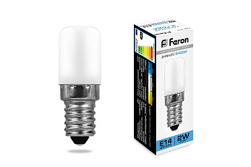 Лампа с/д FERON 2W 230V Е14 6400K, LB-10 для холодильника 25988