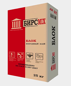 Клей монтажный БЛОК 25кг БИРСMIX