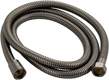 юШланг для душа GFmark 1/2 " 1,5 м., металлический, рифлённый, цвет ГРАФИТ (3777)