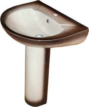 Умывальник ROSA РЕССА 56*43 с отверстием КОРИЧНЕВЫЙ
