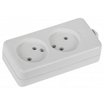 Колодка ЭРА K-2 2 гнезда, без заземления