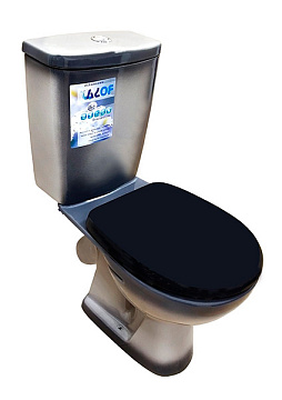 Унитаз (компакт) ROSA "УЮТ" крышка сиденье (ЧЕРНЫЙ) кос.вып