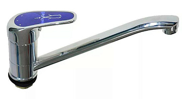 юСмеситель RUSSIA-MOSCOW для кухни с СИНЕЙ ручкой (2550)