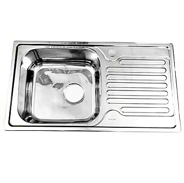 Мойка MAGNUS врезная 780*430L, 1мм, глубина 200мм большой сифон (7204L)