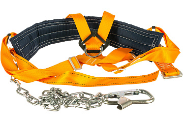 Пояс страховочный УП-2ДГ (лямки наплечные, строп цепь) FIT 12575