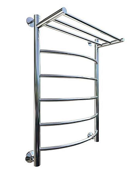 Полотенцесушитель водяной ПОЛИМЕР ZOX ЛЦ 80*50 8перекладин, ТРАПЕЦИЯ НИЖН.ПОДКЛЮЧЕНИЕ