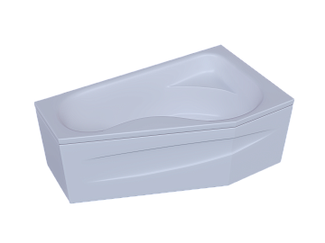 Ванна акриловая АКВАТЕК МЕДЕЯ 170*95 (правая) с панелью, каркасом, слив перелив-сифон