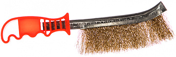 Корщетка типВ с изогнутой пласт. ручк.латун. FIT 38411