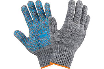 Перчатки х/б с ПВХ Серые 7,5 класс 5 нитей Протектор Люкс только на северный