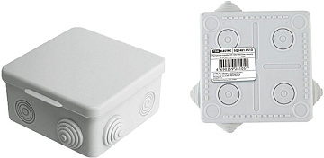 Коробка распр ОП 100х100х55мм, крышка, IP54, 8вх. инд штр TDM SQ1401-0513