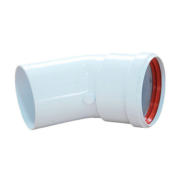 Отвод аллюминиевый белый 90° d 80 мм