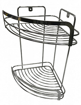 SWENSA Полка угловая 2-ярусная Modern Plus нерж.075-20