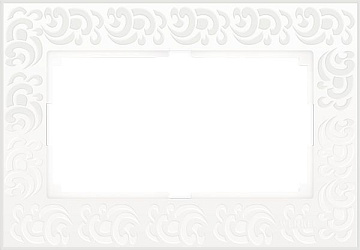 Рамка для двойной розетки WL05-Frame-01-DBL-white белый цветы