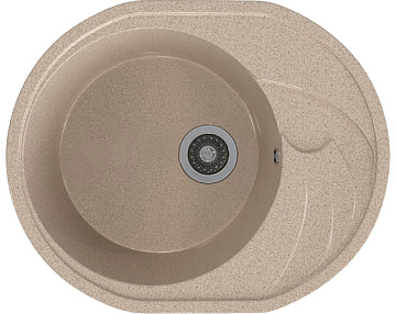 Мойка из искусственного мрамора MIXLINE ML-GMS08 570*460*170мм, ПЕСОЧНЫЙ (302)