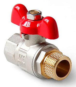 Кран шаровой полнопроходной 3/4" В-Н ручка-бабочка