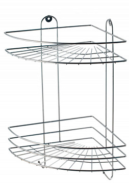 SWENSA Полка угловая 2-ярусная с крючк. SWR-18-02