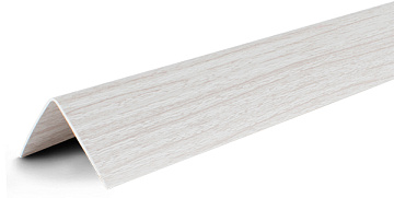 Фурнитура  ПВХ Угол Ясень белый15х15мм 2,7м (уп. - 25 шт.)