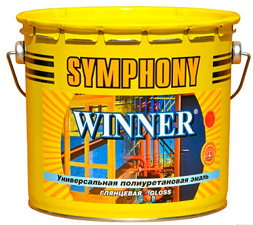 Эмаль SYMPHONY WINNER унив. полиуретановая антикор. эмаль (А) глянцевый (Белый, 2,7л)