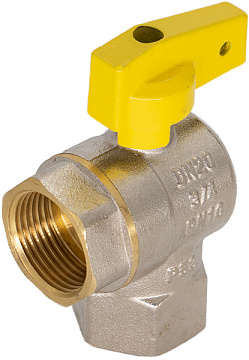 Кран шар. для газа угловой 1/2" г/г бабочка  СТМ ГАЗ