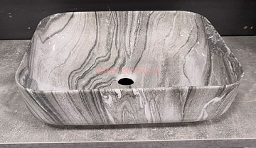 Раковина SHELL накладная 515*400*130 цвет Grey Stone (0619)