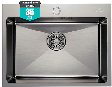 Мойка из нержавеющей стали MIXLINE PRO 60*45 толщ.3,0*0,8мм, глубина 200мм САТИН (547235)