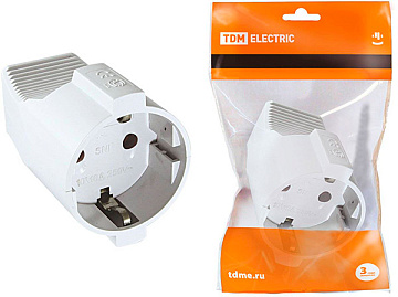 Розетка штепсельная TDM c/з 16 А 250 В белая SQ1806-0031