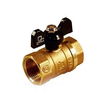 Кран шар. для воды 3/4" г/г бабочка, никель, CTM ПРОФИ