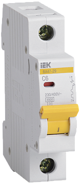 ВА IEK ВА47-29 1п 6А 4,5 кА *MVA20-1-006-C*
