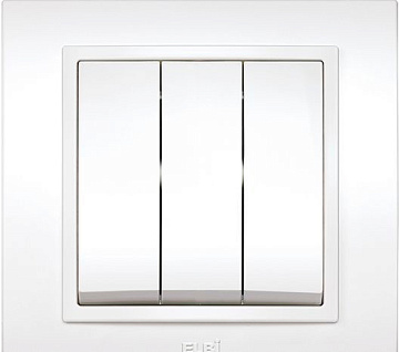 Выключатель ZENA 3 кл белый 500-010200-254