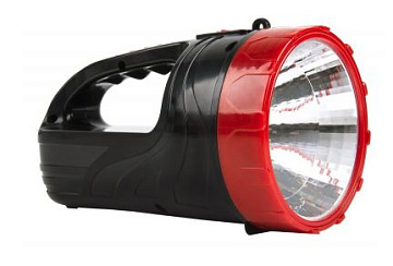 Аккумуляторный светодиодный фонарь-прожектор 2 в 1 3W+6 SDM черный (SBF-400-K)