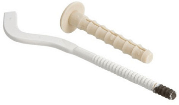 Кронштейн плоский (анкерный) + дюбель (7 мм х 250 мм)