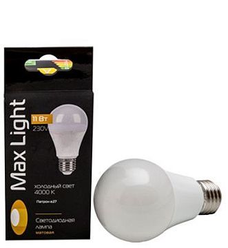 Лампа с/д Max Light 11W E27 6500K A60