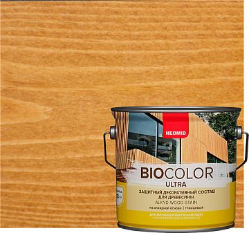 NEOMID BiO COLOR Ultra защитный декоративный состав для древесины (Дуб, 0,9 л) 