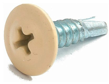 4.2х25 Саморез с прессшайбой сверло RAL1014 бежевый (500)