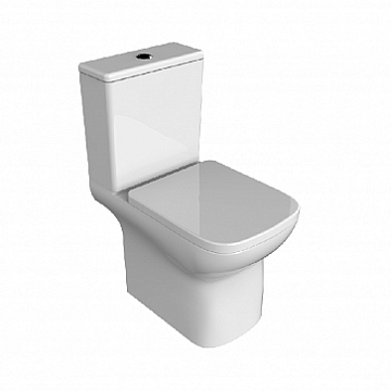 Унитаз (компакт) AZARIO "ALBA" БЕЗОБОДКОВЫЙ, слив 3/6л., сиденье ДЮРОПЛАСТ МИКРОЛИФТ (AZ-8323)