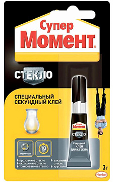 Клей Супер Момент Стекло 3г шоу-бокс