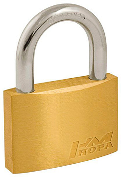Замок навесной ЛАТУНЬ серия207 50мм НОРА-М