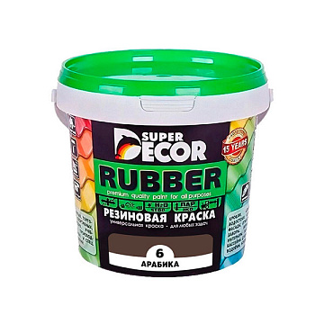Краска резиновая SUPER DECOR №6 арабика 1 кг