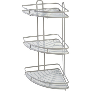 Полка ТЕРМО 3-х ярусная угловая 27*27*60 SWR-1003-03 GRY