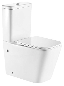 Унитаз (компакт) EVA GOLD "A2808" БЕЗОБОДКОВЫЙ, слив 3/6литров, сиденье ТОНКОЕ МИКРОЛИФТ (A2808)