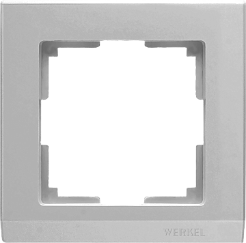 Рамка WERKEL на 1 пост (серебряный) WL04-Frame-01 обычная