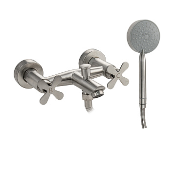 юСмеситель BRIMIX для ванны короткий излив, НЕРЖАВЕЮЩАЯ СТАЛЬ (9331)