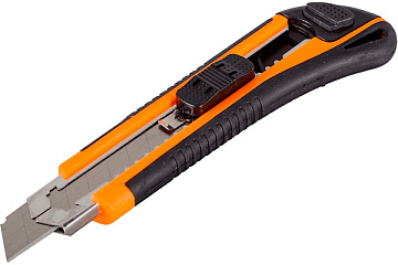 Нож технический 18мм, 2к корпус, авто фиксатор Вихрь 73/10/10/4