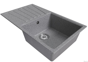 юМойка из искусственного мрамора MIXLINE ML-GM20 с крылом 830*480*190 ТЕМНО СЕРЫЙ (309)