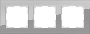Рамка на 3 поста (серый, стекло ) WL01-Frame-03 стекло