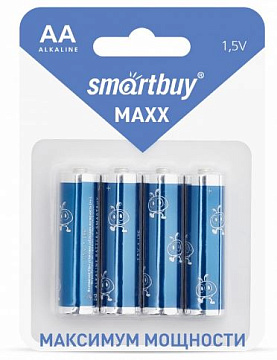 Батарейка алкалиновая Smartbuy MAXX LR6/4B (24/240) (SBBM-2A04B)