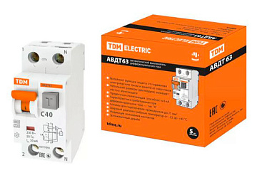 АВДТ TDM 63 С40 30мА TDM SQ0202-0006